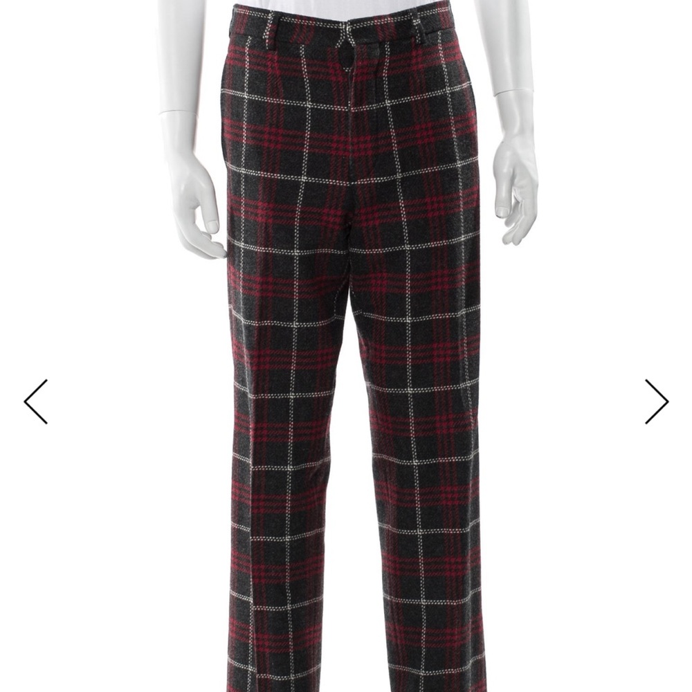 Black Fleece by Thom Browne Lambswool Plaid Pants (S)